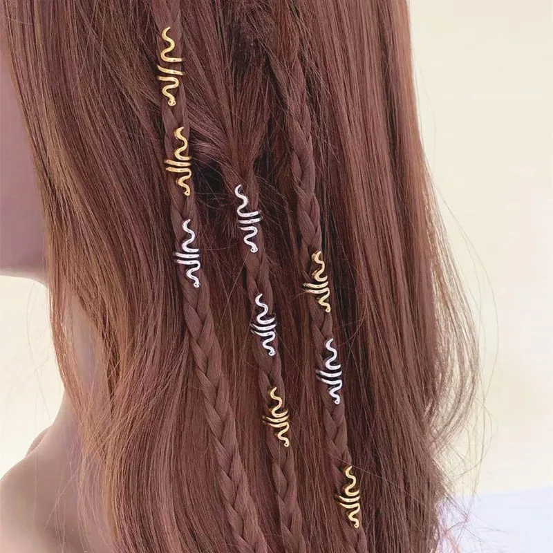 9Pcs Gold Silver Snake Hair Cuffs Dreadlock Rings Exquisite Non Slip Durable Easy Use for Braids Extensions Women Party Set
9Pcs Gold Silver Snake Hair Cuffs Dreadlock Rings Exquisite Non Slip Durable Easy Use for Braids Extensions Women Party Set