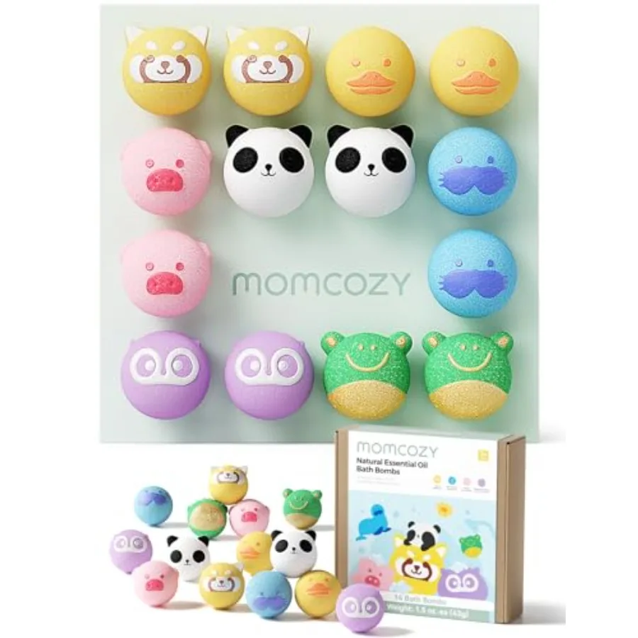 14-Pack Animal Bath Bombs with Essential Oil Ideal Christmas Gift for Happy Educational and Fun Bath Time Bath Bombs Kit with 7
14-Pack Animal Bath Bombs with Essential Oil Ideal Christmas Gift for Happy Educational and Fun Bath Time Bath Bombs Kit with 7