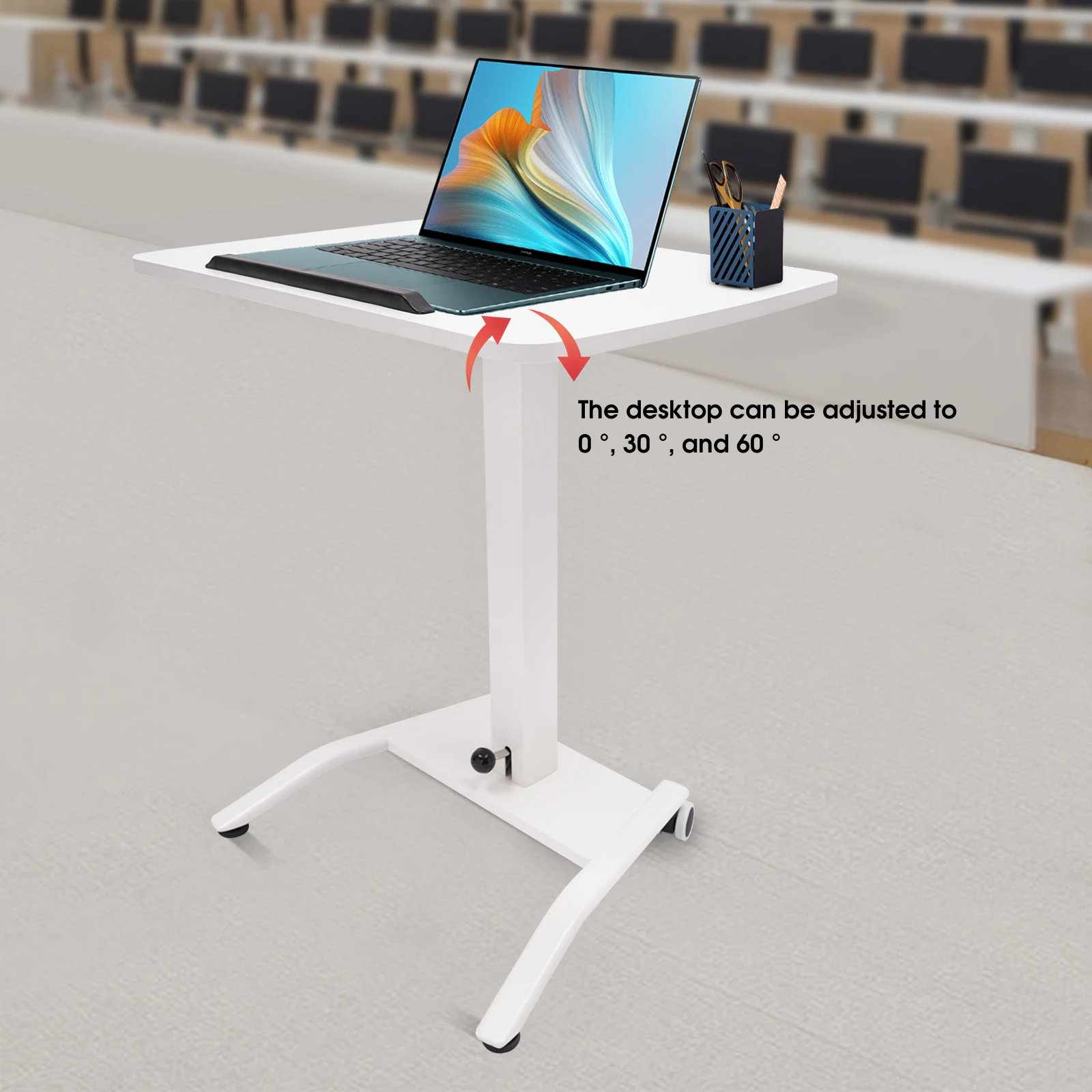 Adjustable Rolling Desk with Foot Pedal – Height Adjustable Mobile Podium for Laptop Workstation Home Office
Adjustable Rolling Desk with Foot Pedal – Height Adjustable Mobile Podium for Laptop Workstation Home Office