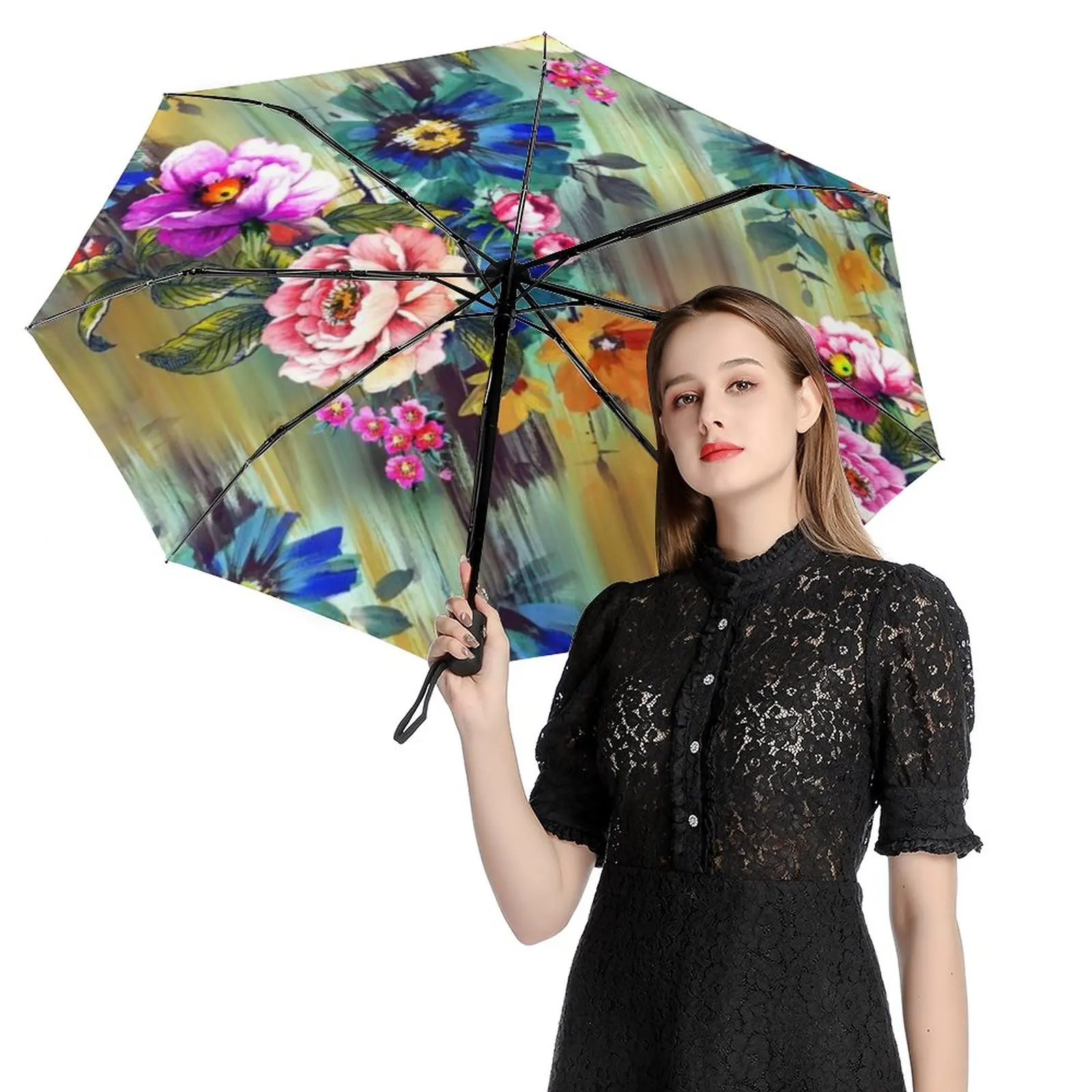 Automatic Umbrella Rain Sun Rain Anti Uv Windproof Beach Umbrella Girl Parasol Folding Parasol Umbrellas Rain Women Portable83
Automatic Umbrella Rain Sun Rain Anti Uv Windproof Beach Umbrella Girl Parasol Folding Parasol Umbrellas Rain Women Portable83