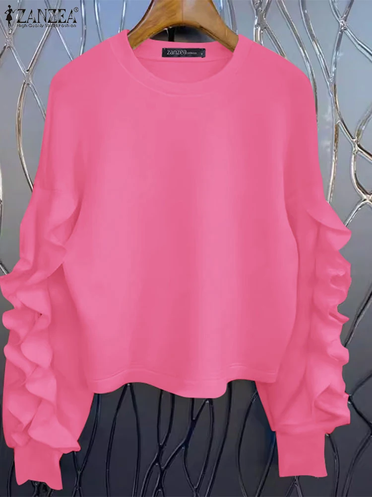 ZANZEA Holiday O-Neck Jumper Women Ruffled Stitching Hoodies Fashion Lantern Long Sleeve Sweatshirts Casual Loose Solid Pullover
ZANZEA Holiday O-Neck Jumper Women Ruffled Stitching Hoodies Fashion Lantern Long Sleeve Sweatshirts Casual Loose Solid Pullover