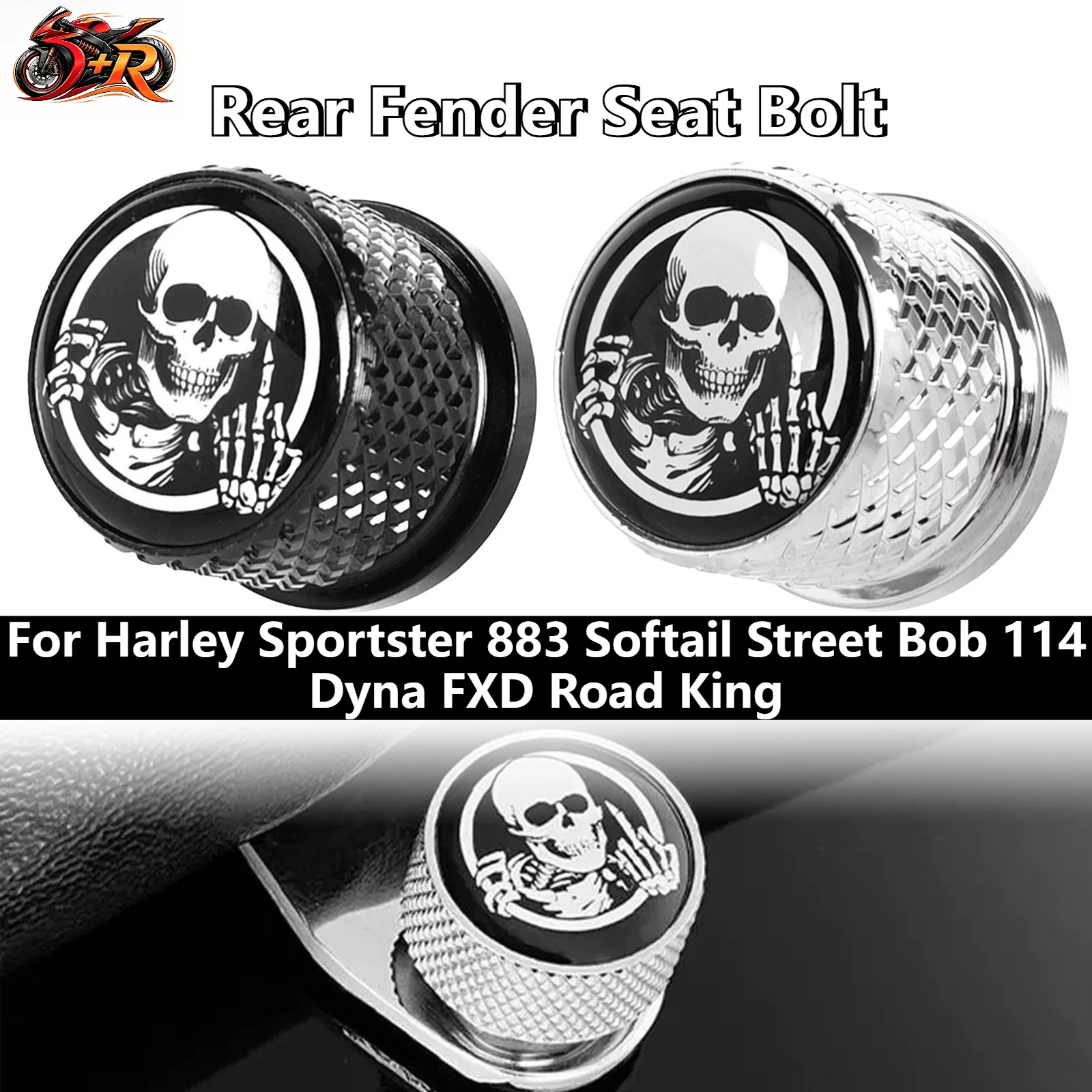 Skull Rear Fender Seat Bolt Nut CNC Mount Screw For Harley Sportster 883 Softail Street Bob 114 Dyna FXD Road King DONGRAN
Skull Rear Fender Seat Bolt Nut CNC Mount Screw For Harley Sportster 883 Softail Street Bob 114 Dyna FXD Road King DONGRAN