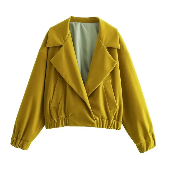 BabYoung Women Folds Long Sleeve Casual Short Jacket Top Woman Elegant Vintage Solid Side Pockets Loose Lapel Outerwear Coat
BabYoung Women Folds Long Sleeve Casual Short Jacket Top Woman Elegant Vintage Solid Side Pockets Loose Lapel Outerwear Coat