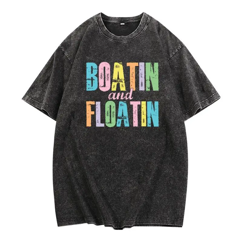 Boatin and Floatin Graphic T-shirt Funny Slogan Tees Summer Vacation Print Tops Casual Loose Streetwear
Boatin and Floatin Graphic T-shirt Funny Slogan Tees Summer Vacation Print Tops Casual Loose Streetwear