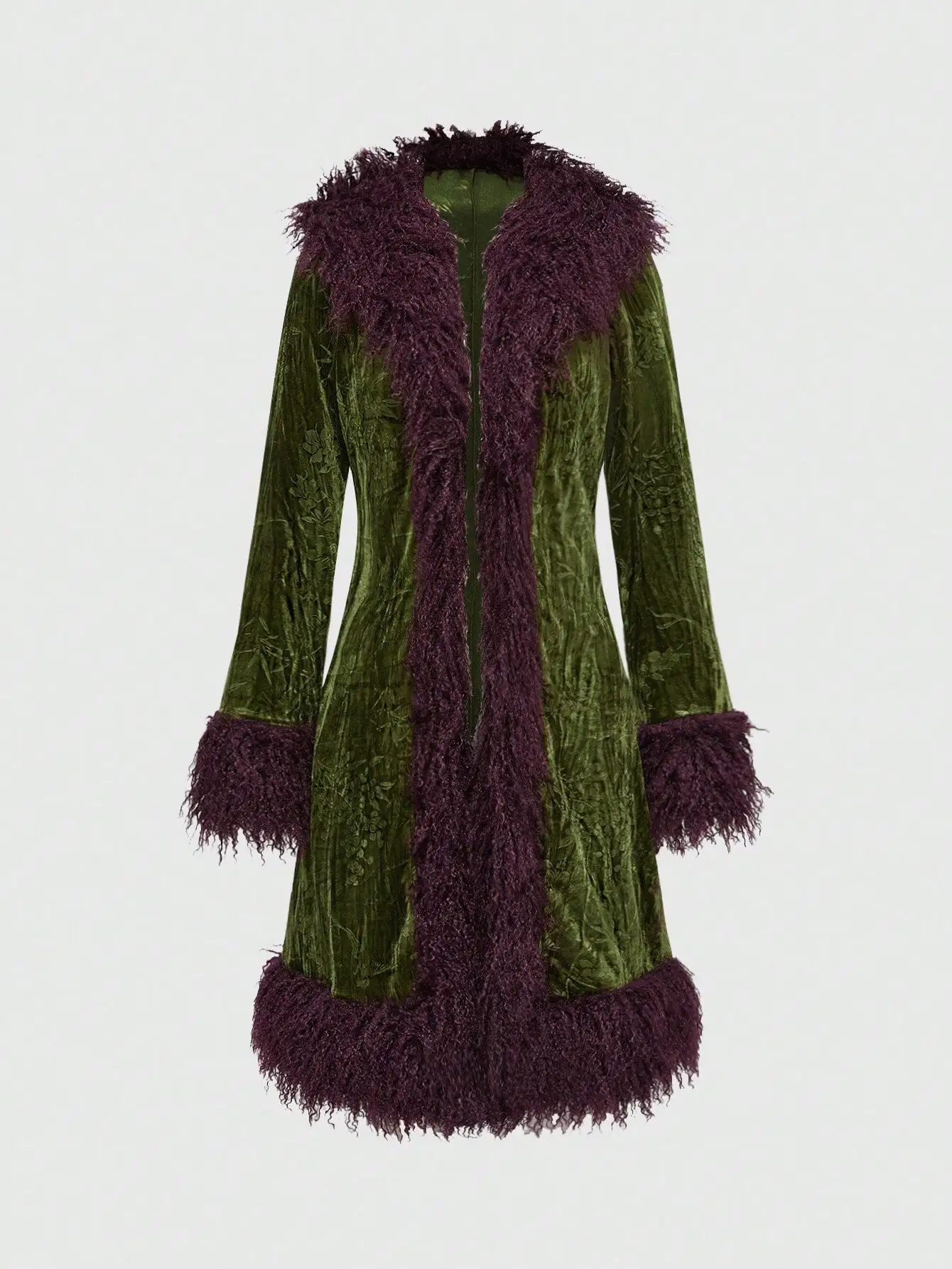 Женская бархатная куртка в стиле бохо с фиолетовой отделкой из искусственного меха, пальто с длинными рукавами и цветными блоками на осень/зиму
Женская бархатная куртка в стиле бохо с фиолетовой отделкой из искусственного меха, пальто с длинными рукавами и цветными блоками на осень/зиму