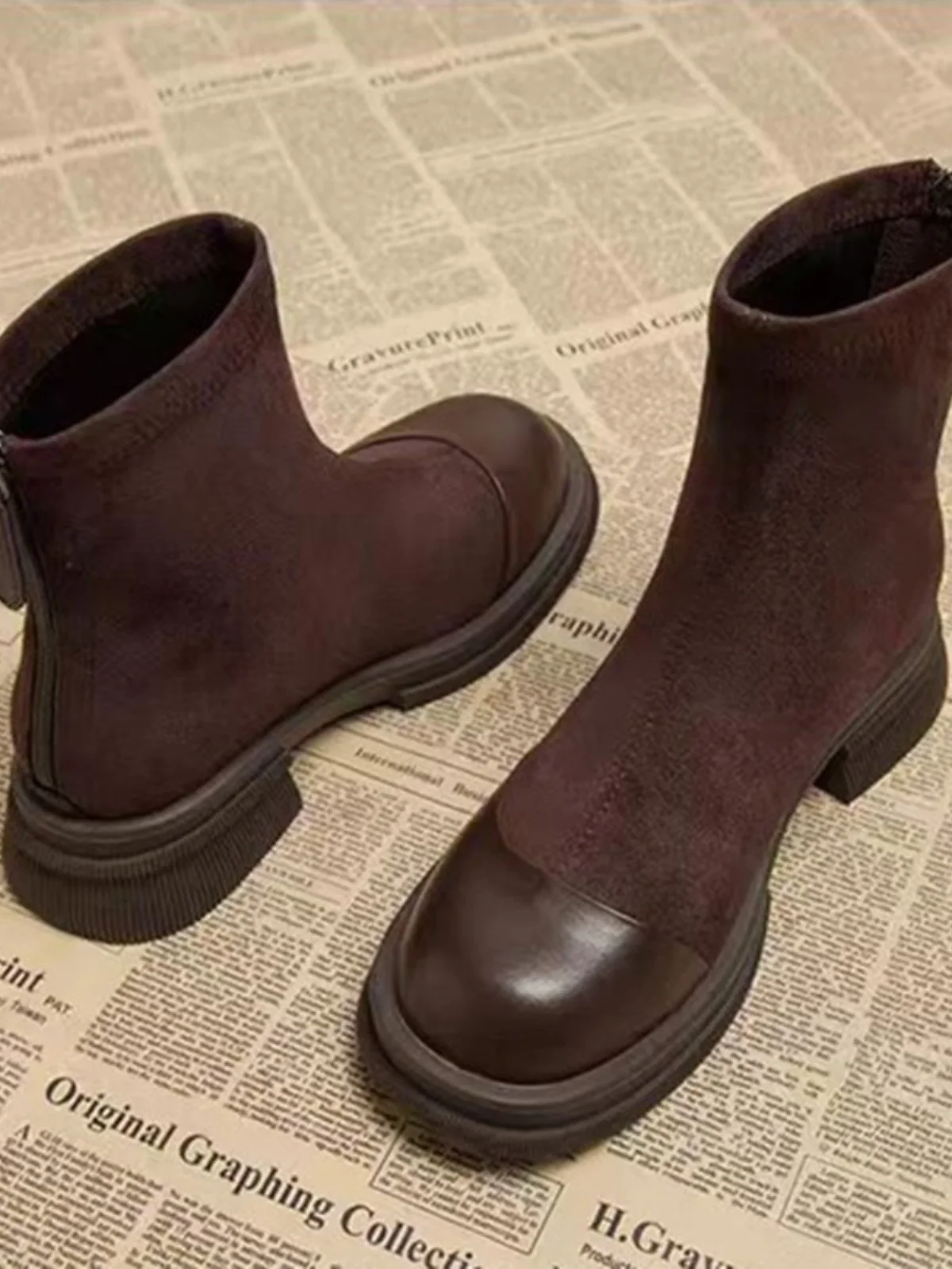 Faionable Leather Boots Women's ort Boot Autumn Winter High Heel round Toe Elastic Fabric Upaded Version OfSo Boots
Faionable Leather Boots Women's ort Boot Autumn Winter High Heel round Toe Elastic Fabric Upaded Version OfSo Boots