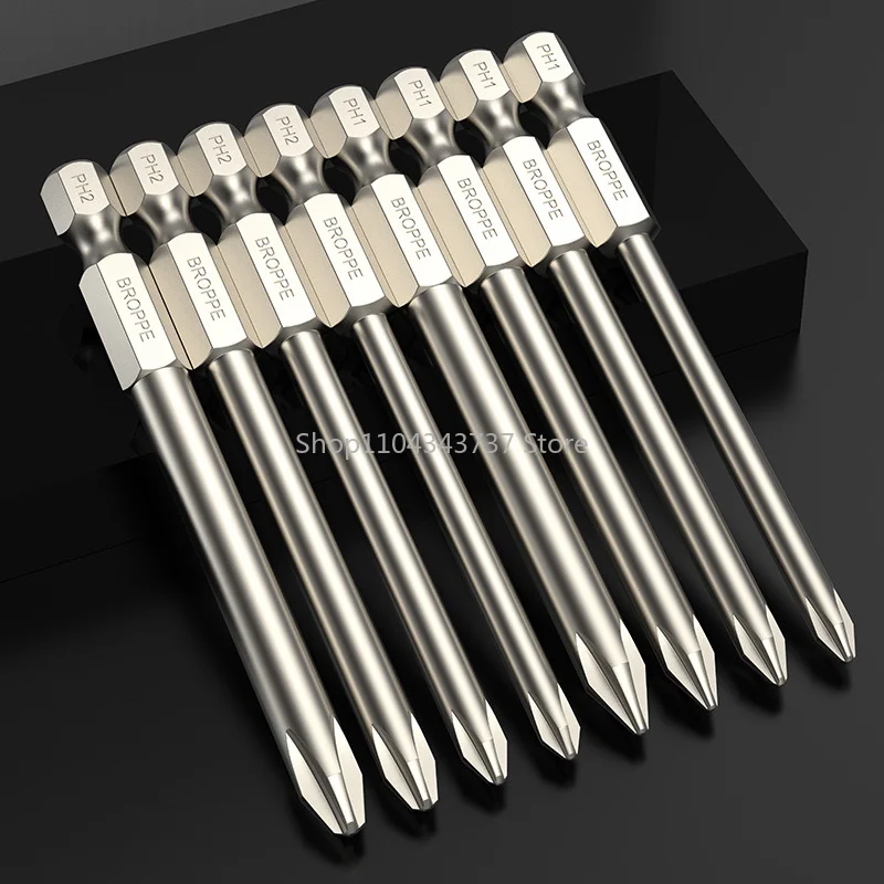 Magnetic Screwdriver Bit Set 50mm 75mm 100mm 150mm 1/4" Hex Shank Phillips/Cross Head Screwdriver Drill Bit S2 Alloy Steel
Magnetic Screwdriver Bit Set 50mm 75mm 100mm 150mm 1/4" Hex Shank Phillips/Cross Head Screwdriver Drill Bit S2 Alloy Steel