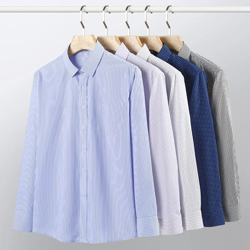 40% хлопок, полосатые рубашки с одним карманом и длинными рукавами для мужчин, облегающие формальные однотонные рубашки, мягкие офисные топы, деловая элегантная одежда
40% хлопок, полосатые рубашки с одним карманом и длинными рукавами для мужчин, облегающие формальные однотонные рубашки, мягкие офисные топы, деловая элегантная одежда