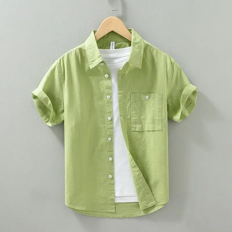 Small Fresh Short-sleeved Shirt Men's Summer Thin Breathable Fashion Trendy Solid Color New Casual
Small Fresh Short-sleeved Shirt Men's Summer Thin Breathable Fashion Trendy Solid Color New Casual