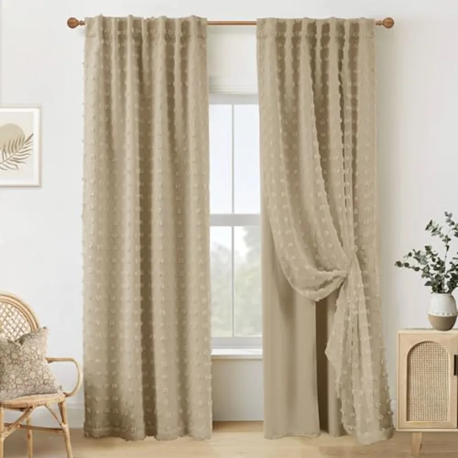 50x96 Inch Long Back Tab Pom Pom Curtains for Girls Room Bedroom Nursery Blackout Curtains Double Layer
50x96 Inch Long Back Tab Pom Pom Curtains for Girls Room Bedroom Nursery Blackout Curtains Double Layer