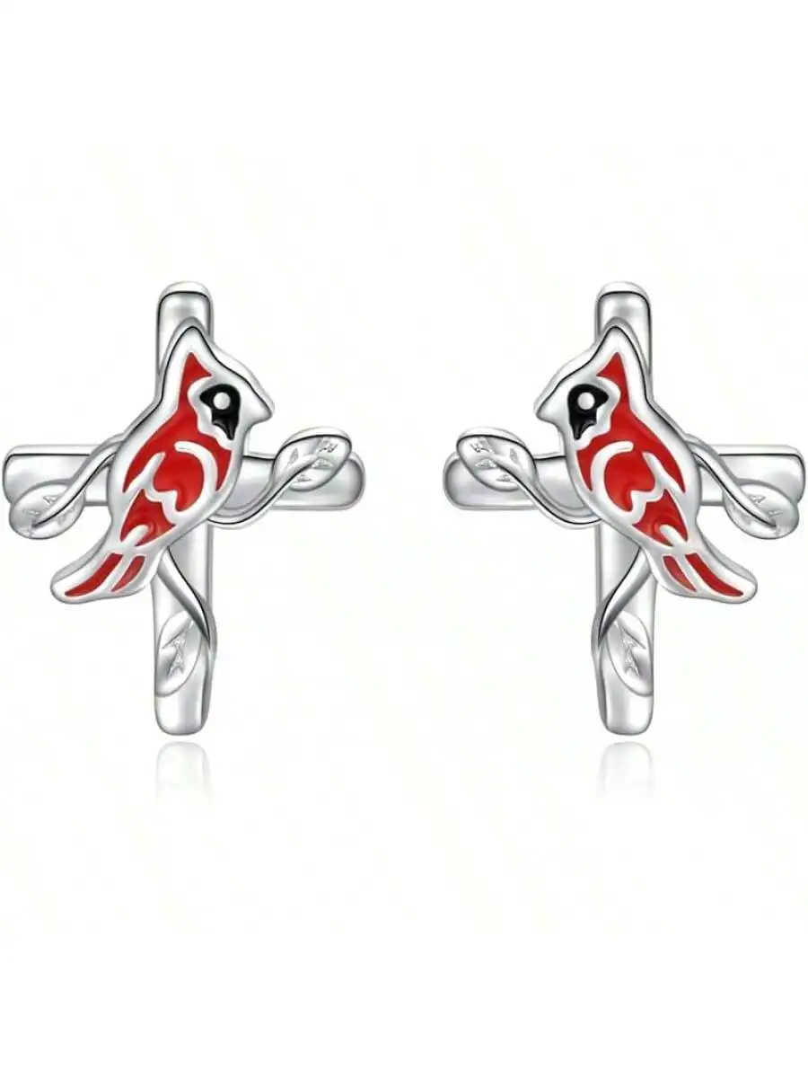 Red Cardinal Cross Earrings For Women Symbol Of Remembrance Gift
Red Cardinal Cross Earrings For Women Symbol Of Remembrance Gift