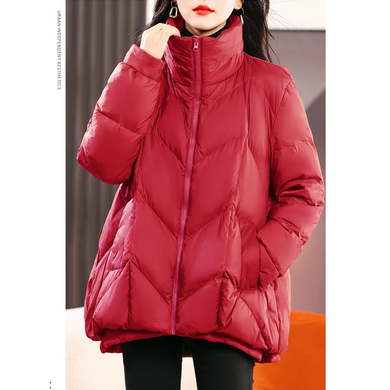 Thiened A-Sle Du down Jaet High Collar plus Size Women's Korean Versatile Warm Casual Outerwear Polyester Fiber Zipper
Thiened A-Sle Du down Jaet High Collar plus Size Women's Korean Versatile Warm Casual Outerwear Polyester Fiber Zipper