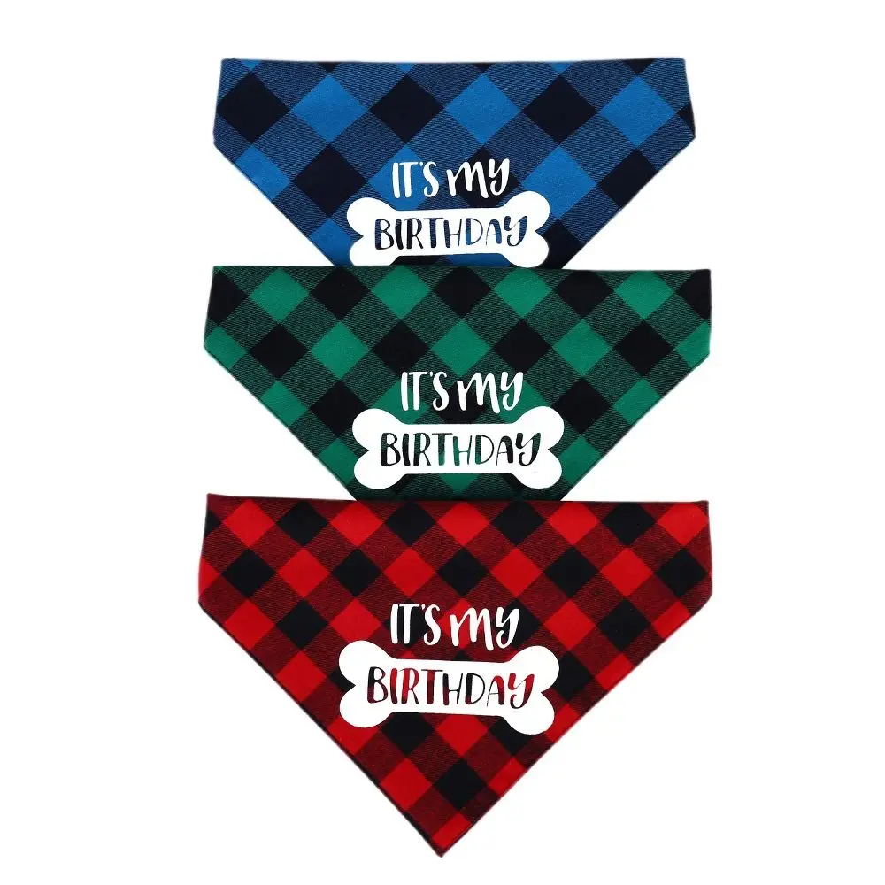 Double Sided Dog Triangle Scarf Soft Washable Pet Triangle Bandanas Breathable Printed Dog Bandanas Birthday Theme
Double Sided Dog Triangle Scarf Soft Washable Pet Triangle Bandanas Breathable Printed Dog Bandanas Birthday Theme
