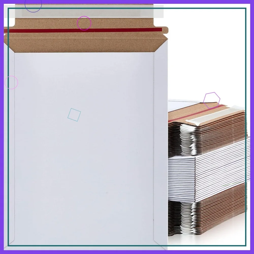 200 Pcs White 7x9 Rigid Mailers Kraft Cardboard Envelopes Self Adhesive Flat Shipping Bags for Documents Photos
200 Pcs White 7x9 Rigid Mailers Kraft Cardboard Envelopes Self Adhesive Flat Shipping Bags for Documents Photos