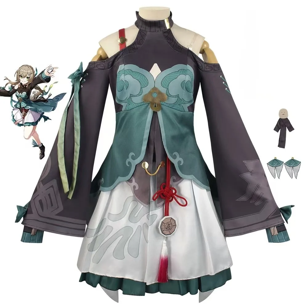 Honkai Star Rail Qingque Cosplay Costume Full Set Hanfu Style Dress With Accessories Women Anime Game Outfit For Halloween Party
Honkai Star Rail Qingque Cosplay Costume Full Set Hanfu Style Dress With Accessories Women Anime Game Outfit For Halloween Party