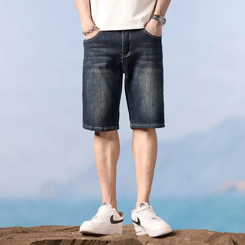 Men's Summer Ripped Denim Shorts Loose Straight Fit Korean Style Bermuda Casual Streetwear
Men's Summer Ripped Denim Shorts Loose Straight Fit Korean Style Bermuda Casual Streetwear
