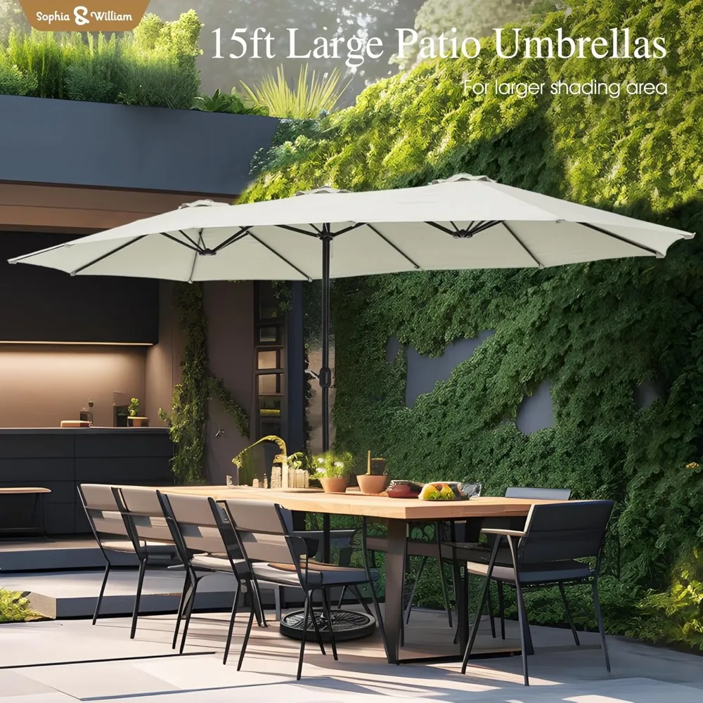 15-foot Oversized Patio Umbrella, Including Base, Rectangular Outdoor Umbrella, Heavy-duty, Customizable
15-foot Oversized Patio Umbrella, Including Base, Rectangular Outdoor Umbrella, Heavy-duty, Customizable