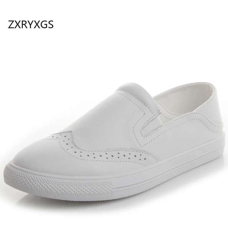 ZXRYXGS First Layer Cowhide White Shoes Leisure Sneakers 2025 New Breathable and Comfortable Flat Shoes Women Leather Shoes Tide
ZXRYXGS First Layer Cowhide White Shoes Leisure Sneakers 2025 New Breathable and Comfortable Flat Shoes Women Leather Shoes Tide