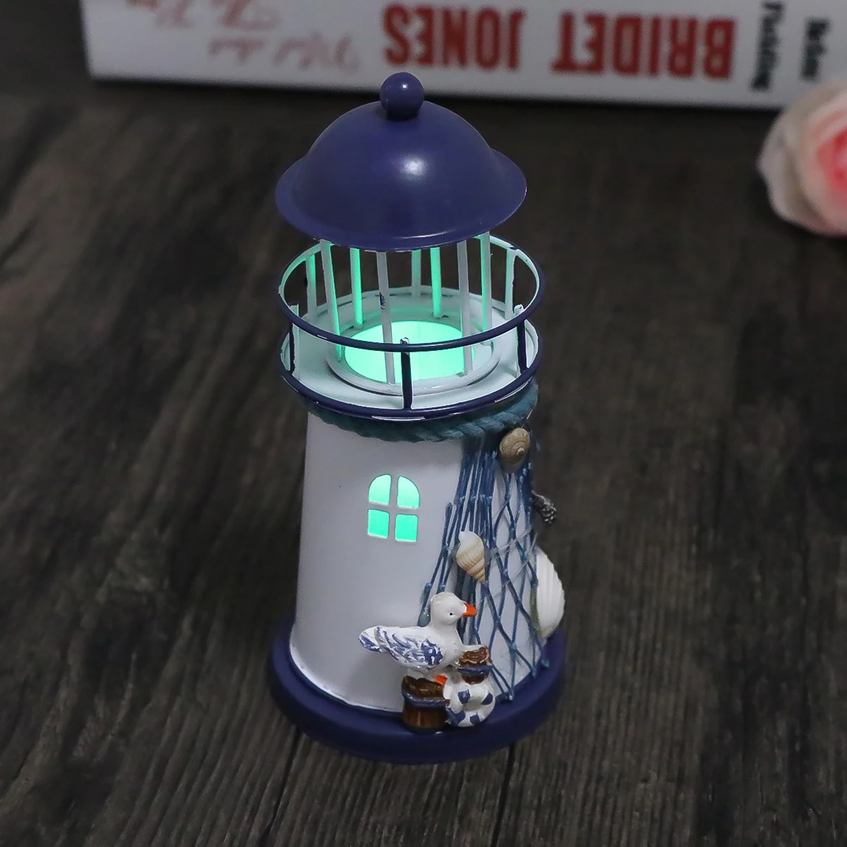 Creative Lighthouse Decorative Ornaments Mediterranean Style Nautical Tealight Holder Fish Net Shell Buoy Solar Light
Creative Lighthouse Decorative Ornaments Mediterranean Style Nautical Tealight Holder Fish Net Shell Buoy Solar Light