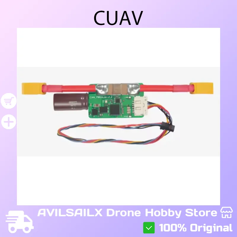 Модуль питания CUAV CAN PMU Lite 10-62В, высокоточный датчик напряжения и тока, BEC для полетного контроллера Pixhawk
Модуль питания CUAV CAN PMU Lite 10-62В, высокоточный датчик напряжения и тока, BEC для полетного контроллера Pixhawk