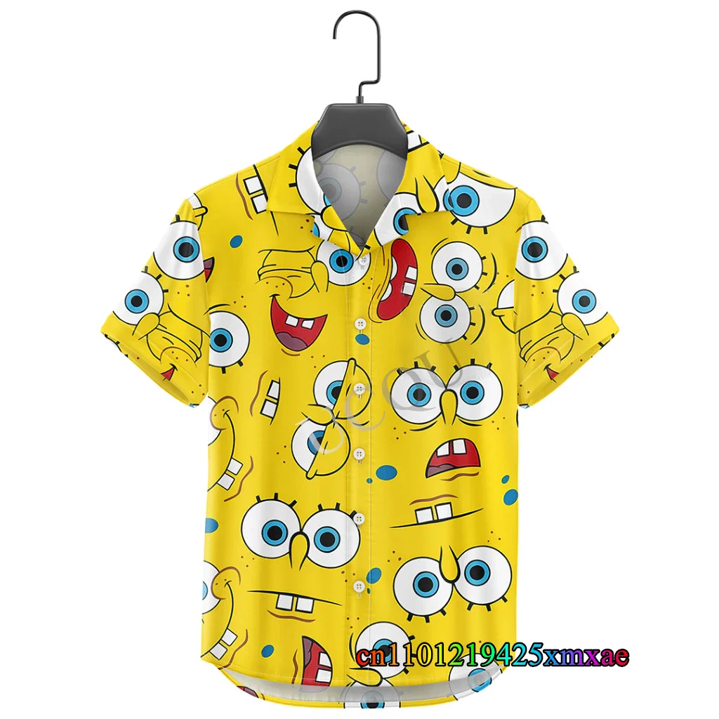 MINISO New Men's Lapel Short Sleeve Hawaiian Shirt Summer SpongeBob Printed Hawaii Vacation Casual Fashion Kids/Adult Tops 
MINISO New Men's Lapel Short Sleeve Hawaiian Shirt Summer SpongeBob Printed Hawaii Vacation Casual Fashion Kids/Adult Tops