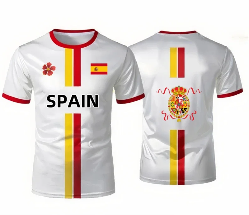 Fashion Spanish Flag Graphic Football T Shirts Summer Trendy National Emblem 3D Printed Jersey Cool Streetwear Oversized Tees
Fashion Spanish Flag Graphic Football T Shirts Summer Trendy National Emblem 3D Printed Jersey Cool Streetwear Oversized Tees