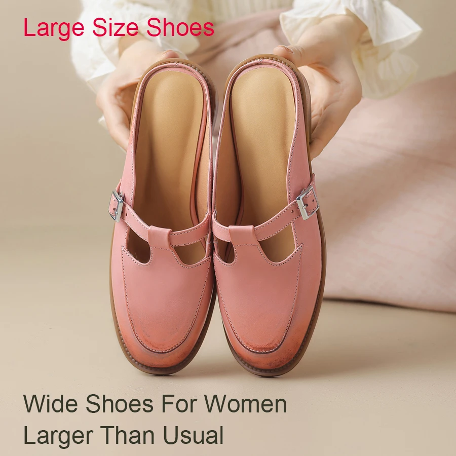 Wide Shoes For Womens, Genuine Leather Cowhide Women's Mules,Fashion Summer Womes Slippers,Large Size Womes Shoe
Wide Shoes For Womens, Genuine Leather Cowhide Women's Mules,Fashion Summer Womes Slippers,Large Size Womes Shoe