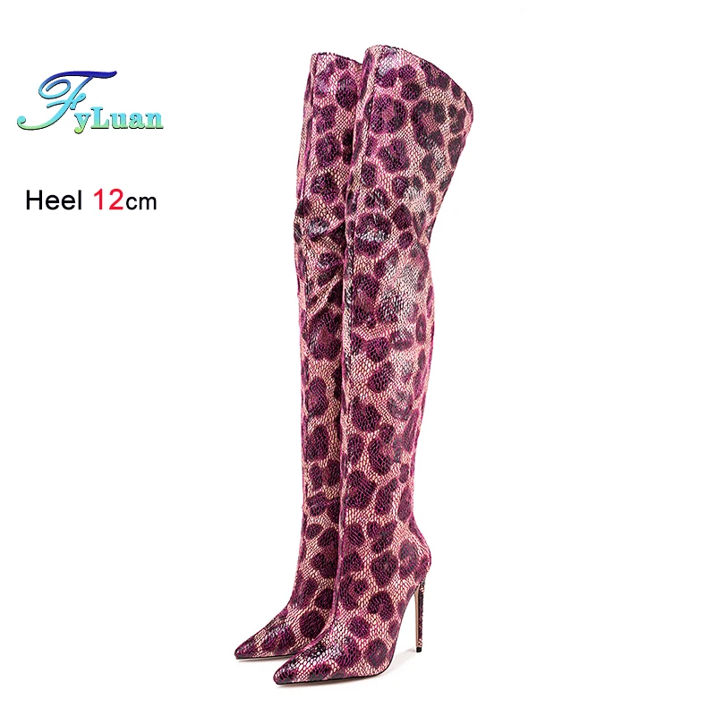 Женские сапоги до бедра, осенне-зимние женские туфли на высоком каблуке 12 см, новинка 2025 года, женские заостренные сапоги выше колена на шпильке с леопардовым принтом
Женские сапоги до бедра, осенне-зимние женские туфли на высоком каблуке 12 см, новинка 2025 года, женские заостренные сапоги выше колена на шпильке с леопардовым принтом