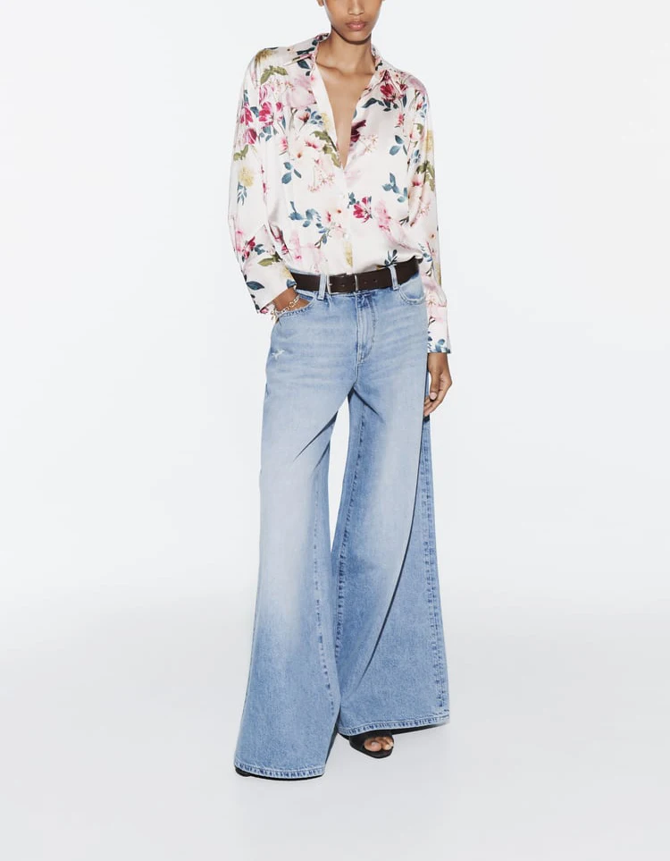Spring New Faionable Silk Satin Feel Print irt Women's Premium Quali Straight Cut Commute Sle Long Sve Collar
Spring New Faionable Silk Satin Feel Print irt Women's Premium Quali Straight Cut Commute Sle Long Sve Collar