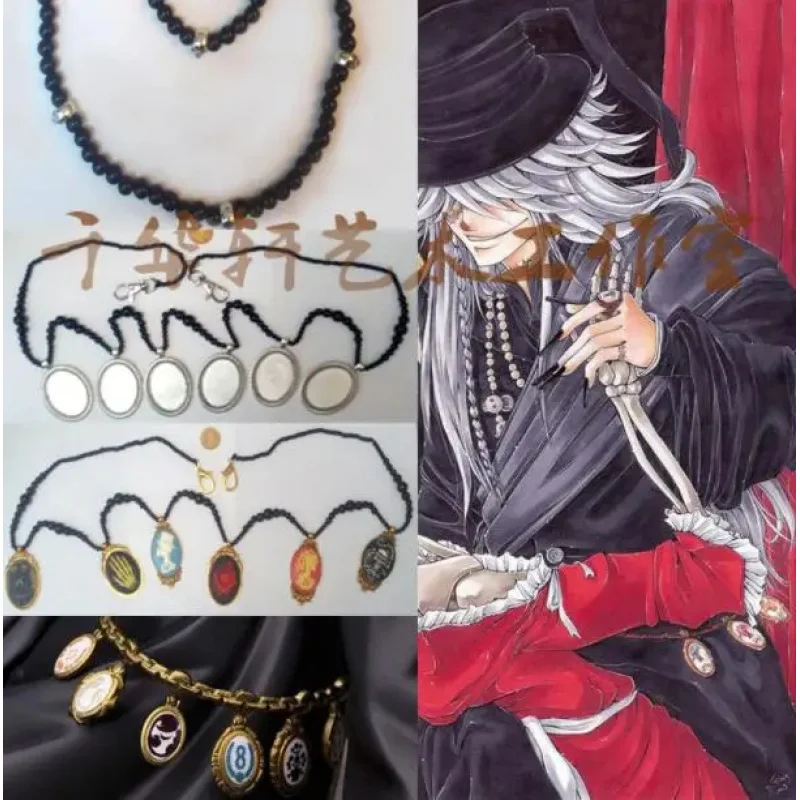 Black Butler under taker Grell Sutcliff ciel Cosplay chain earrings ring Accessories prop
Black Butler under taker Grell Sutcliff ciel Cosplay chain earrings ring Accessories prop