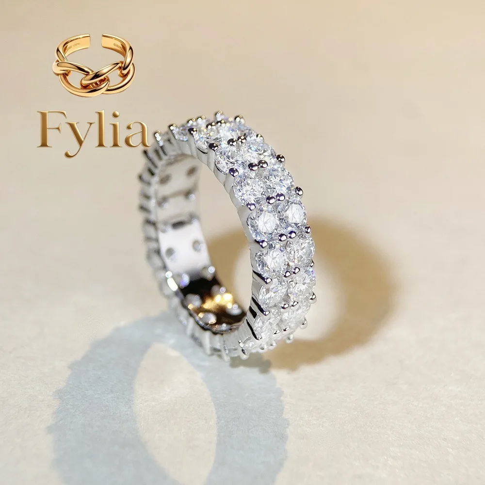 Fylia Jewelry Luxury white gold solid platinum PT950 Moissanite Ring for Men and Women Full Set D Color Ring Full Ring
Fylia Jewelry Luxury white gold solid platinum PT950 Moissanite Ring for Men and Women Full Set D Color Ring Full Ring