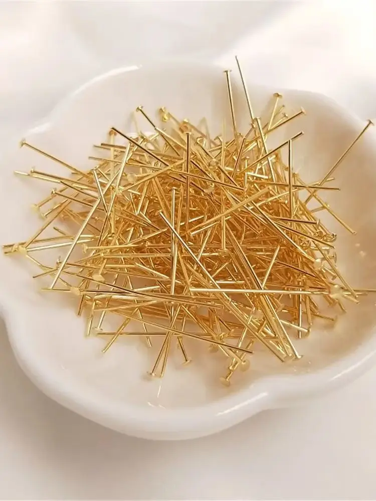 Circular face T needle 14K gold copper plated 18K real gold half round head needle handmade DIY jewelry earrings accessories
Circular face T needle 14K gold copper plated 18K real gold half round head needle handmade DIY jewelry earrings accessories