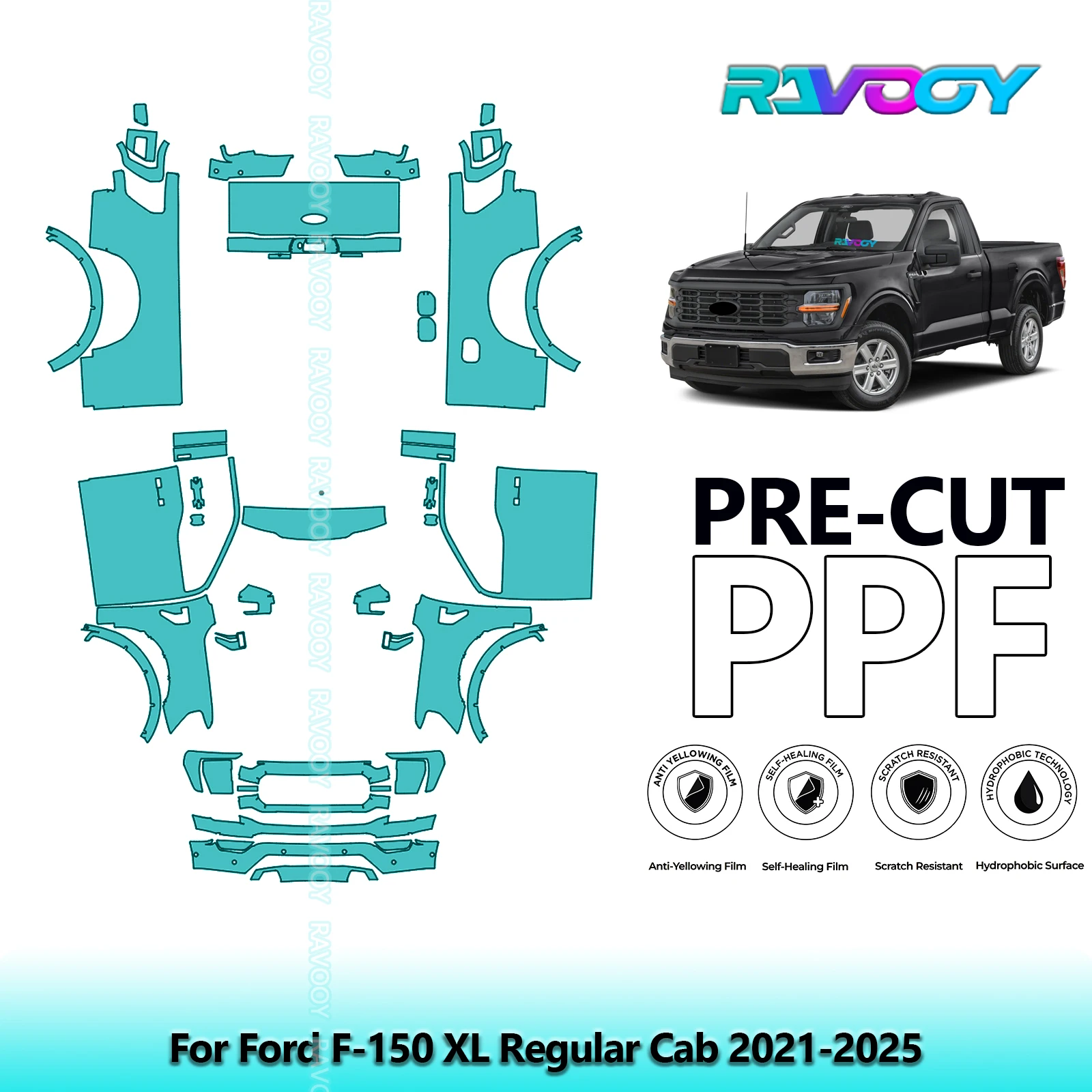 Car Precut PPF Paint Protection Film Full Vehicle For Ford F-150 XL Regular Cab 2021-2025
Car Precut PPF Paint Protection Film Full Vehicle For Ford F-150 XL Regular Cab 2021-2025