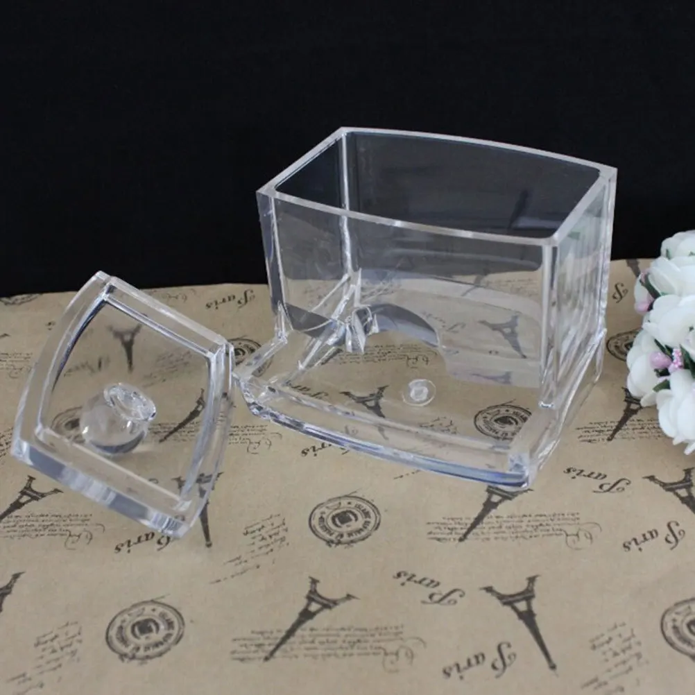 Crystal Cotton Swabs Storage Box Transparent Acrylic Organizer Desktop Container For Cotton Pads Brushes
Crystal Cotton Swabs Storage Box Transparent Acrylic Organizer Desktop Container For Cotton Pads Brushes
