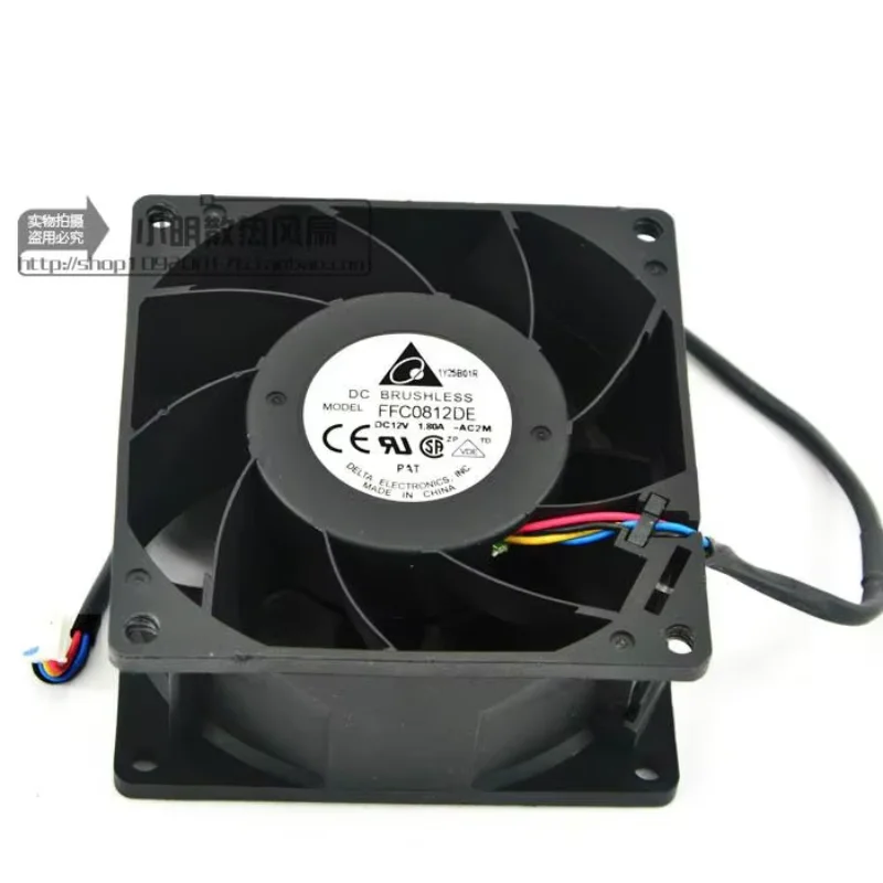 Delta Electronics FFC0812DE AC2M Server Cooling Fan DC 12V 1.80A 80x80x38mm 4-wire
Delta Electronics FFC0812DE AC2M Server Cooling Fan DC 12V 1.80A 80x80x38mm 4-wire