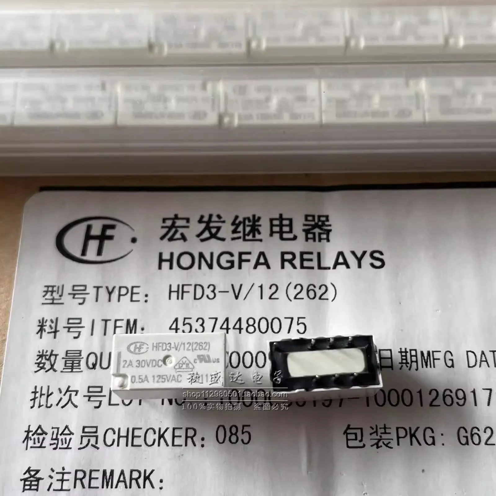 (10PCS)Brand New Original Signal Relay HFD3-V-12 12VDC 2A 8-Pin SPDT In Stock
(10PCS)Brand New Original Signal Relay HFD3-V-12 12VDC 2A 8-Pin SPDT In Stock