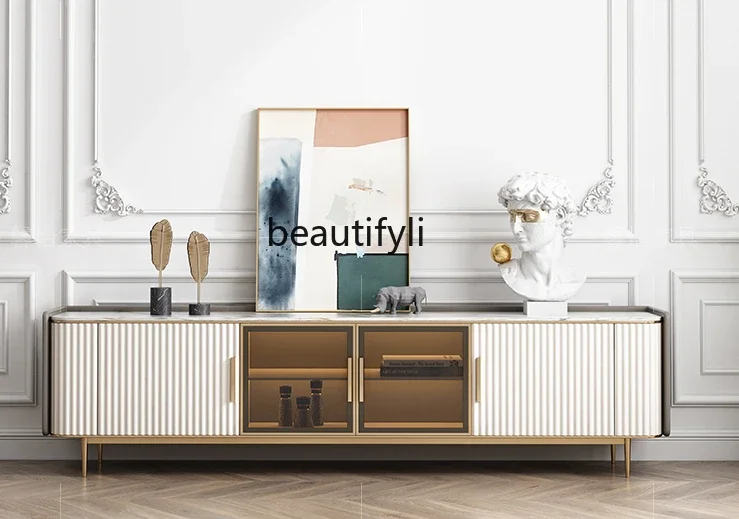 zxqItalian light luxury style slate TV cabinet simple modern small apartment living room Nordic marble floor cabinet
zxqItalian light luxury style slate TV cabinet simple modern small apartment living room Nordic marble floor cabinet