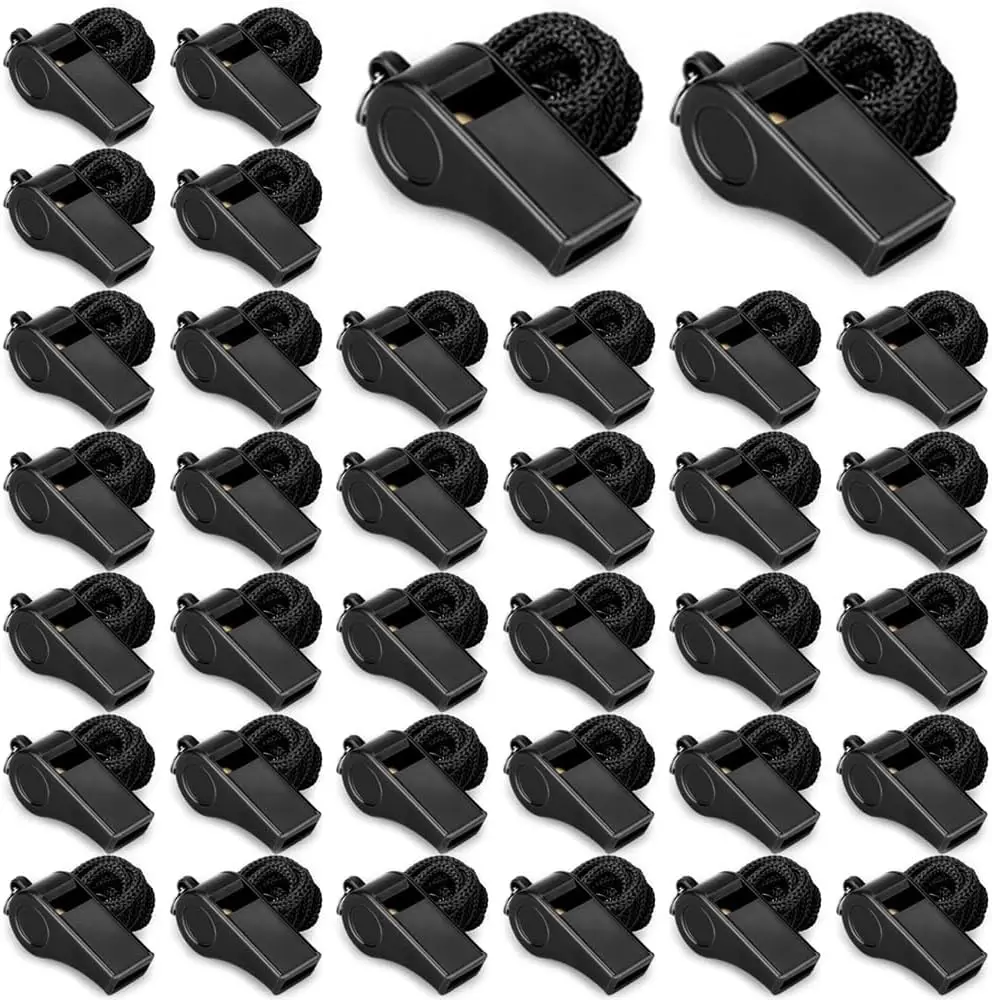 Whistles with Lanyard for Referees, Coaches, Outdoor Sports and Emergency, Loud Sound Bulk Pack of 36
Whistles with Lanyard for Referees, Coaches, Outdoor Sports and Emergency, Loud Sound Bulk Pack of 36