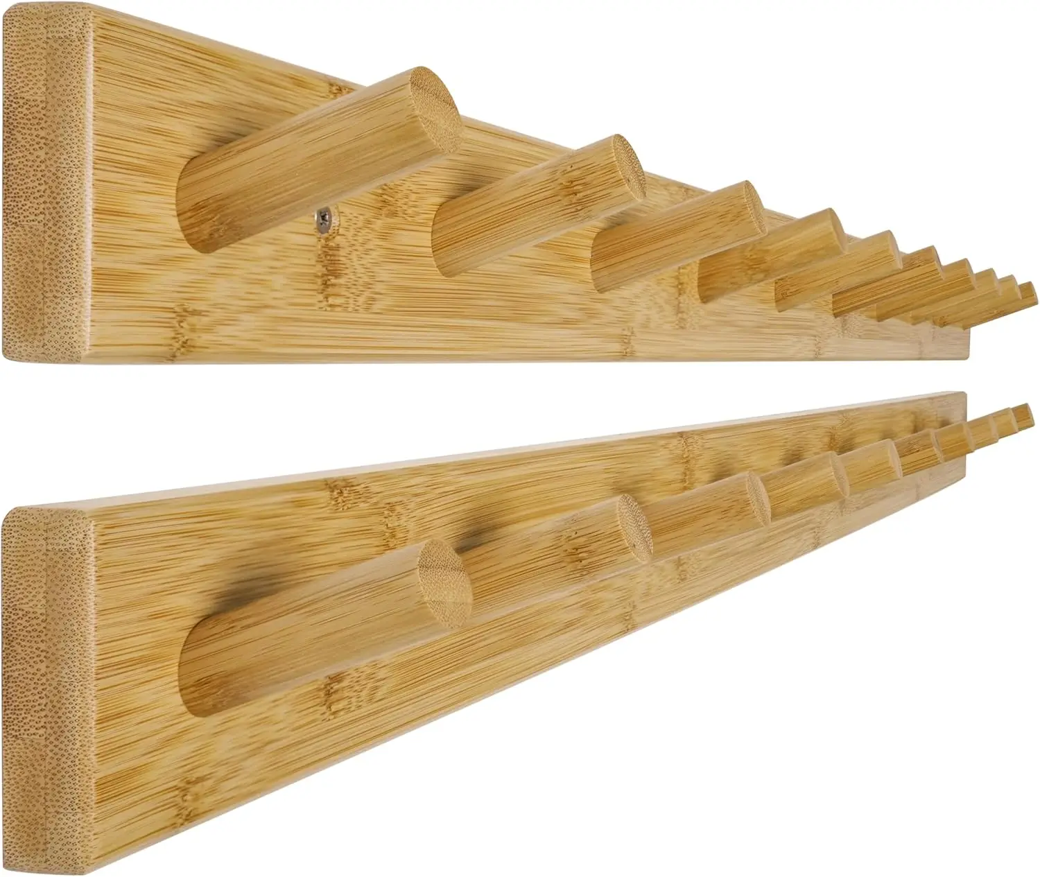 Wall Mounted Coat Rack with 10 Hooks, 38" Long Peg Rail for Hanging Jackets, Clothes, and Caps in Natural Finish - 2 Packs
Wall Mounted Coat Rack with 10 Hooks, 38" Long Peg Rail for Hanging Jackets, Clothes, and Caps in Natural Finish - 2 Packs