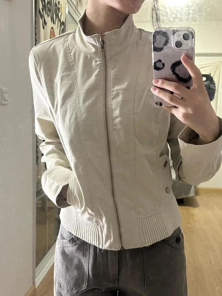 Американские винтажные куртки на молнии с воротником-стойкой, ранняя осень 2024, новое пальто для женщин Y2k, облегающие топы с длинными рукавами в стиле гранж, Mujer
Американские винтажные куртки на молнии с воротником-стойкой, ранняя осень 2024, новое пальто для женщин Y2k, облегающие топы с длинными рукавами в стиле гранж, Mujer