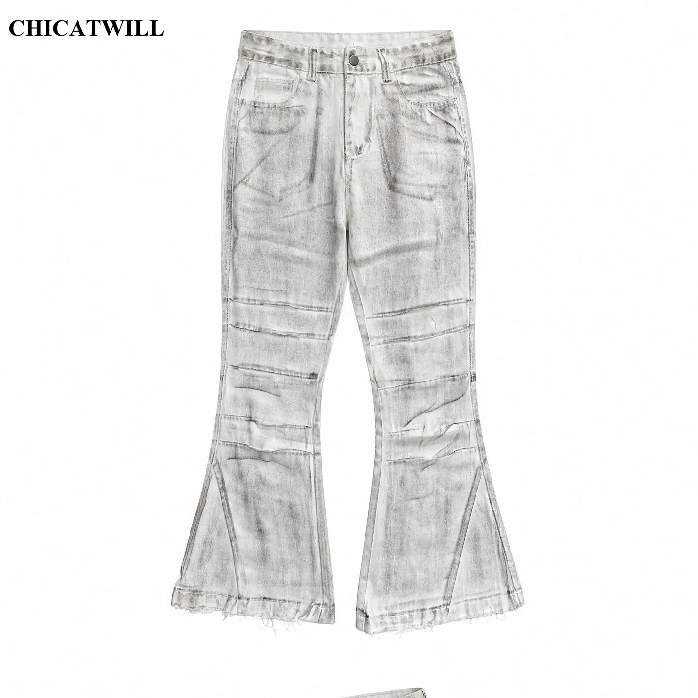 CHIC Streetwear Baggy Jeans for Women Retro Dirty Washed Painting Ink Bootcut Denim Pants Women Flare Pants Beggar Long Trousers
CHIC Streetwear Baggy Jeans for Women Retro Dirty Washed Painting Ink Bootcut Denim Pants Women Flare Pants Beggar Long Trousers