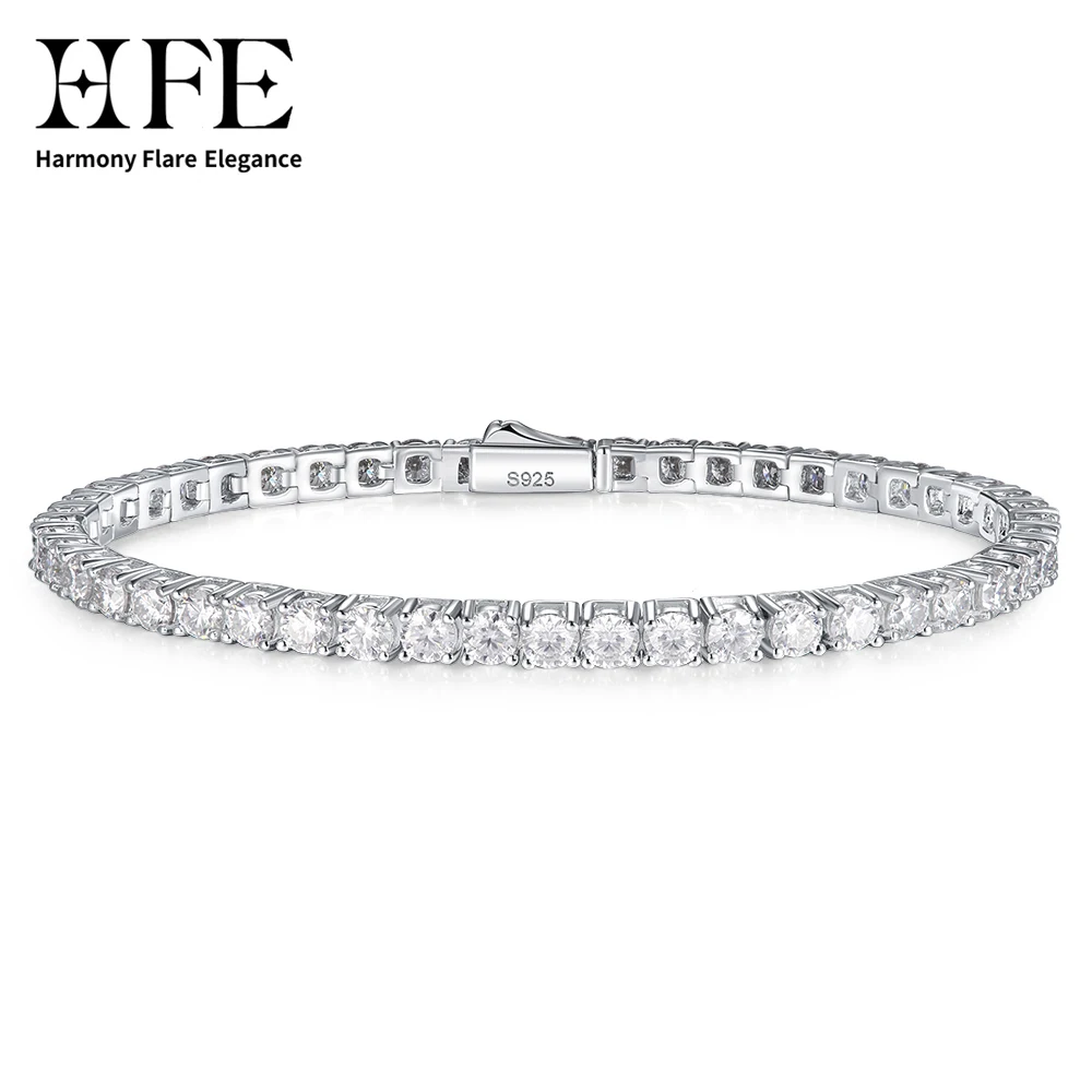 HFE Moissanite Tennis Bracelet Round Brilliant Cut Genuine Pure 925 Sterling Silver High End Anniversary Jewelry Women's Gift
HFE Moissanite Tennis Bracelet Round Brilliant Cut Genuine Pure 925 Sterling Silver High End Anniversary Jewelry Women's Gift