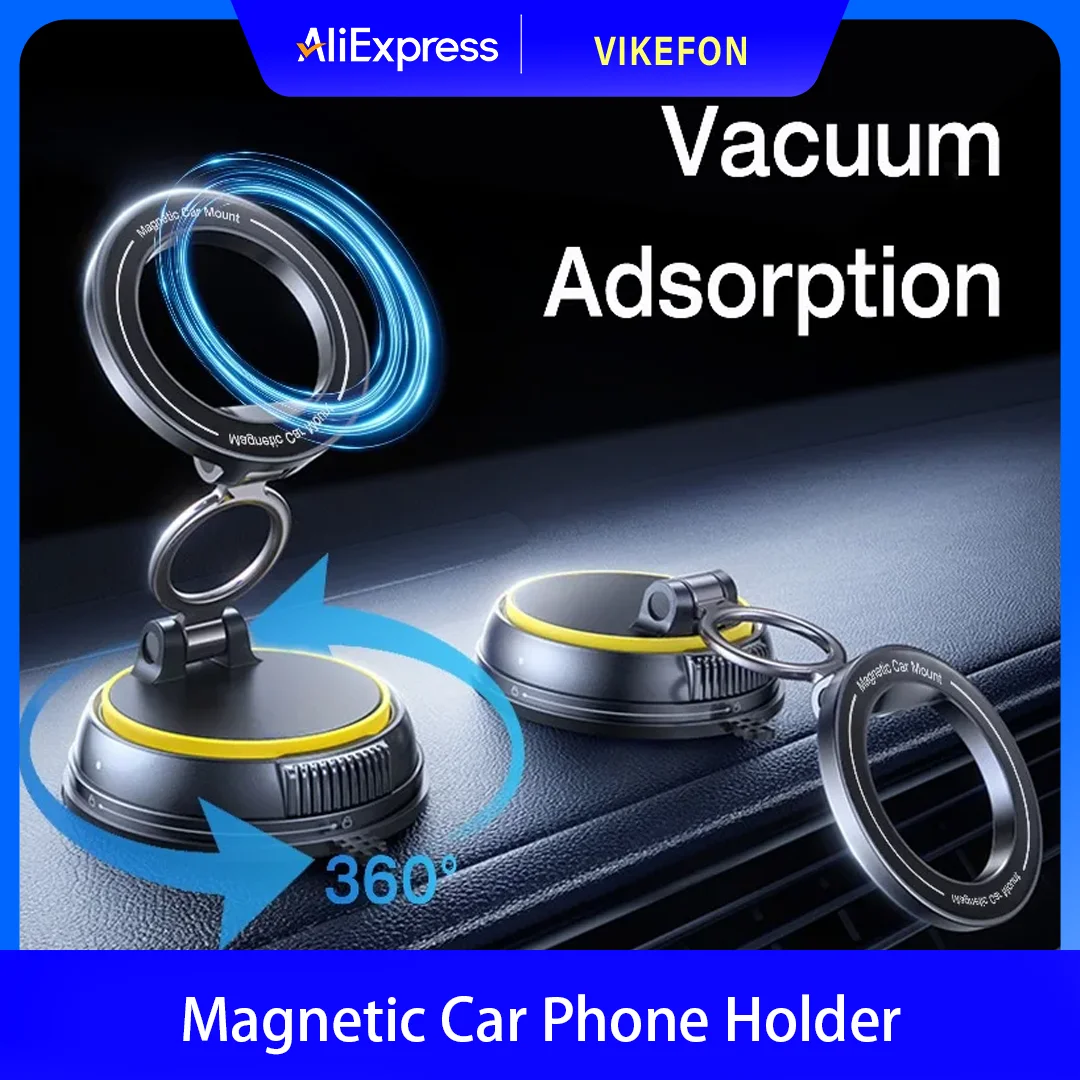 Magnetic Car Phone Holder Vacuum Suction Cup Stand 360° Rotation Мagnet Mount For iPhone 17~12 Gym/Driving Vacuum Phone Bracket
Magnetic Car Phone Holder Vacuum Suction Cup Stand 360° Rotation Мagnet Mount For iPhone 17~12 Gym/Driving Vacuum Phone Bracket