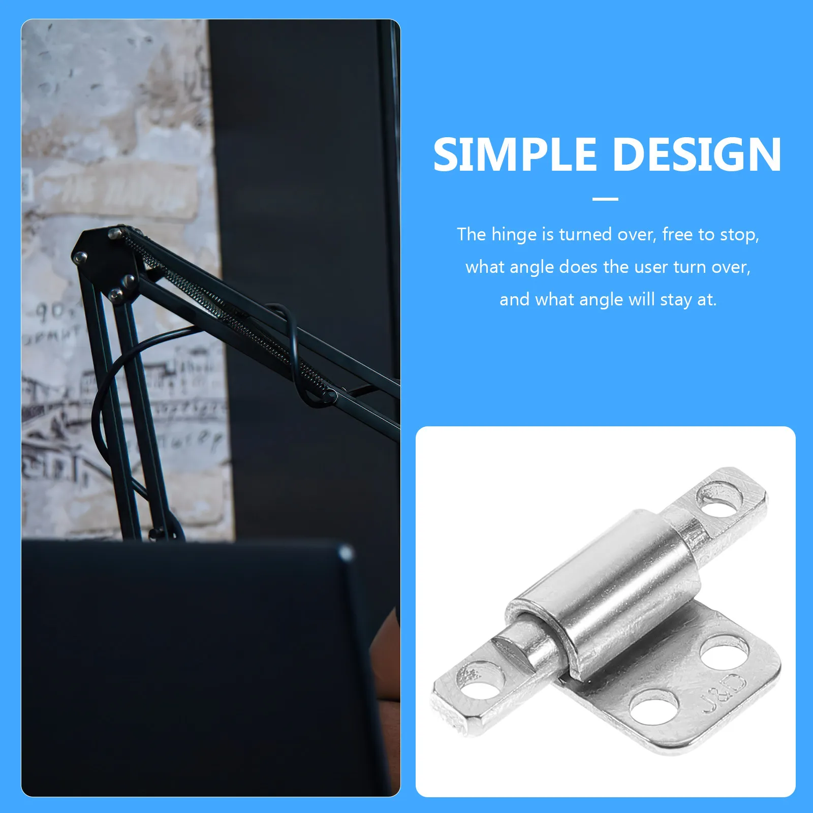 2Pcs Small Folding Bracket Hinges 360 Degree Rotation Miniature Damping Torque Hinges for Camera Frame LCD Mounting Screen Door
2Pcs Small Folding Bracket Hinges 360 Degree Rotation Miniature Damping Torque Hinges for Camera Frame LCD Mounting Screen Door