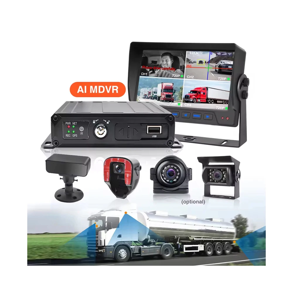Intelligent Library Commercial Vehicle AI 4CH MDVR System With ADAS DMS Blind Spot Detection BSD Driver Ing For Trucks Bu
Intelligent Library Commercial Vehicle AI 4CH MDVR System With ADAS DMS Blind Spot Detection BSD Driver Ing For Trucks Bu