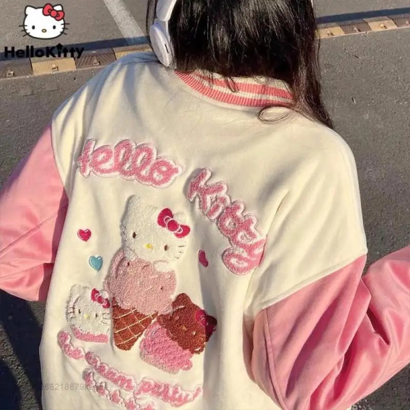 Kawaii Sanrioed Hello Kittys Baseball Uniform Jacket Female Autumn Versatile Loose Casual Coat Anime Cute Cartoon Birthday Gift
Kawaii Sanrioed Hello Kittys Baseball Uniform Jacket Female Autumn Versatile Loose Casual Coat Anime Cute Cartoon Birthday Gift