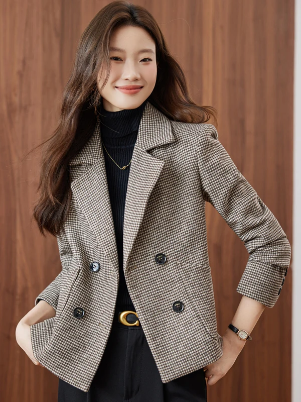 Elegant Short Tweed Suit Jacket Women's Autumn Winter Fashion Slim Fit Waist Cinched Button up Office Commute Style Coat
Elegant Short Tweed Suit Jacket Women's Autumn Winter Fashion Slim Fit Waist Cinched Button up Office Commute Style Coat
