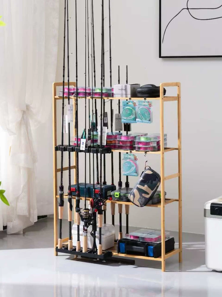 Versatile Fishing Rod Stand Storage Display Holder No Drilling Required for Home Use Ideal for Lure Rods And Other Fishing Gear
Versatile Fishing Rod Stand Storage Display Holder No Drilling Required for Home Use Ideal for Lure Rods And Other Fishing Gear