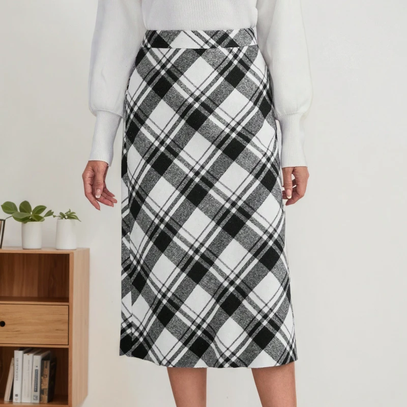 Fashionable Plaid High Waist Straight Skirts Vintage Polyester Zipper Mid-Calf Skirts Women Summer Casual Print Slim Skirt 2026
Fashionable Plaid High Waist Straight Skirts Vintage Polyester Zipper Mid-Calf Skirts Women Summer Casual Print Slim Skirt 2026
