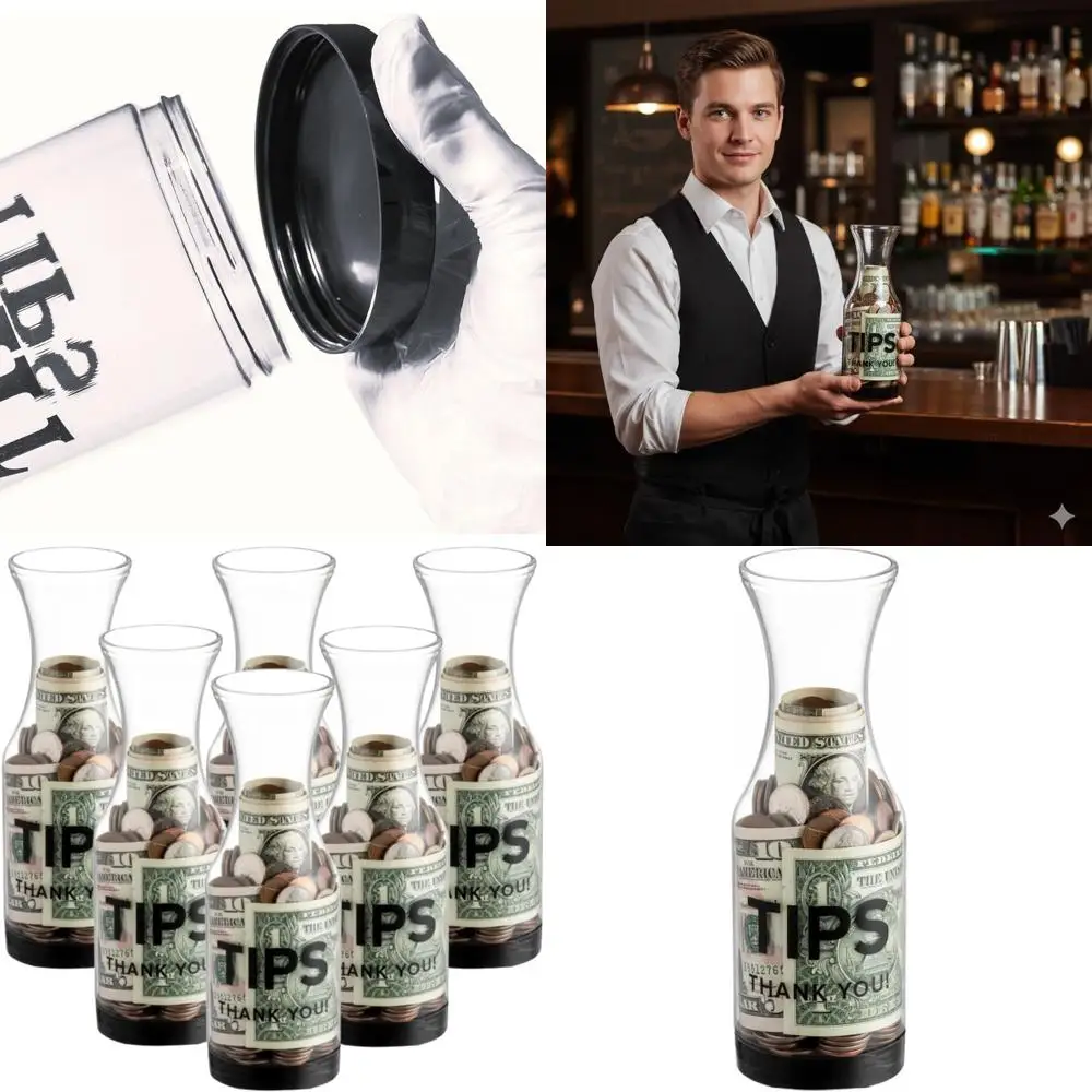 Набор из 6 прозрачных пластиковых банок для чаевых для барменов, ресторанов, баров, кафе и пиццерий, большие контейнеры для денег, 10 дюймов
Набор из 6 прозрачных пластиковых банок для чаевых для барменов, ресторанов, баров, кафе и пиццерий, большие контейнеры для денег, 10 дюймов